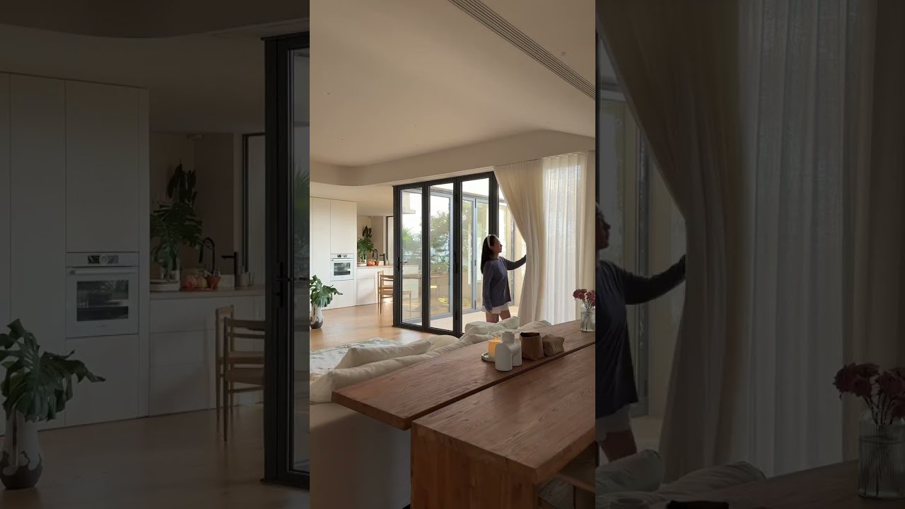SAINTY™ Impact Resistant Aluminum Bi-Fold Door - An L‑shaped folding door brings more space to your home.
